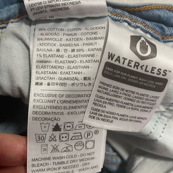 Levi’s Women’s Wedgie Distressed Premium‎ Button Fly Straight Leg Jeans Size 25 - Picture 12 of 12